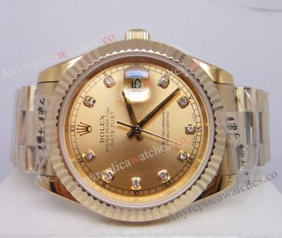 Rolex Datejust II President All Gold Watch 41mm